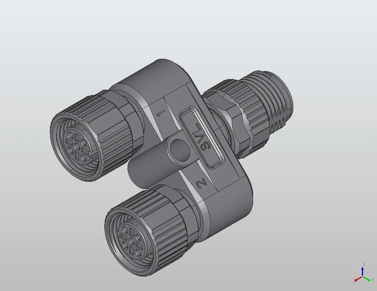 M12-2M12 Y-Type Coupler